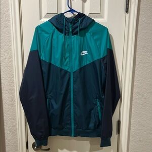Nike Men's Teal and Navy Jacket